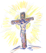 Zeichnung: Jesus am Kreuz